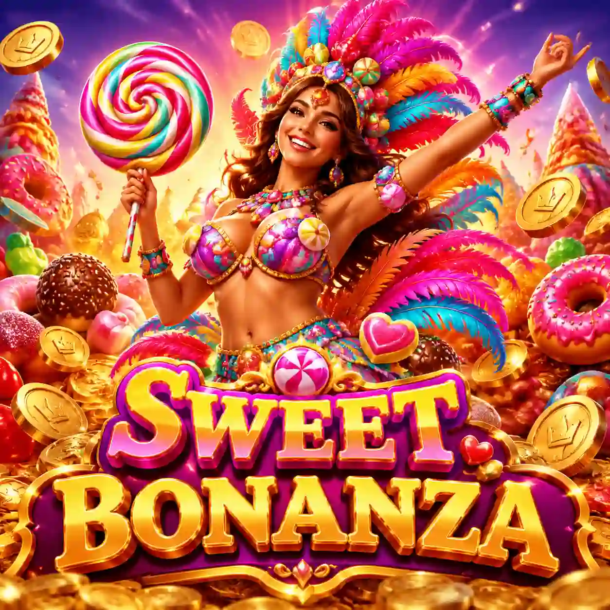 Slot com símbolos de frutas e multiplicadores